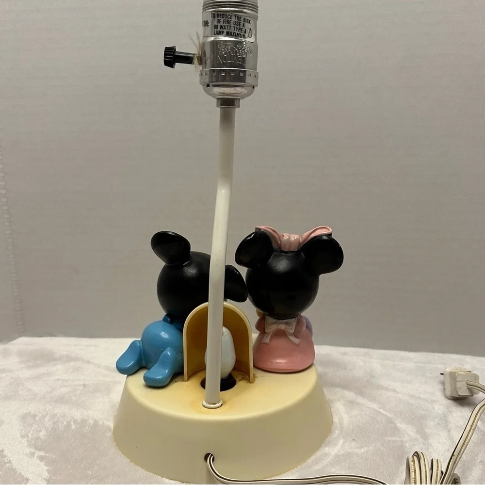 Vintage 1984 Baby Mickey Minnie Mouse Lamp Dolly Toy Co. Disney TESTED WORKS